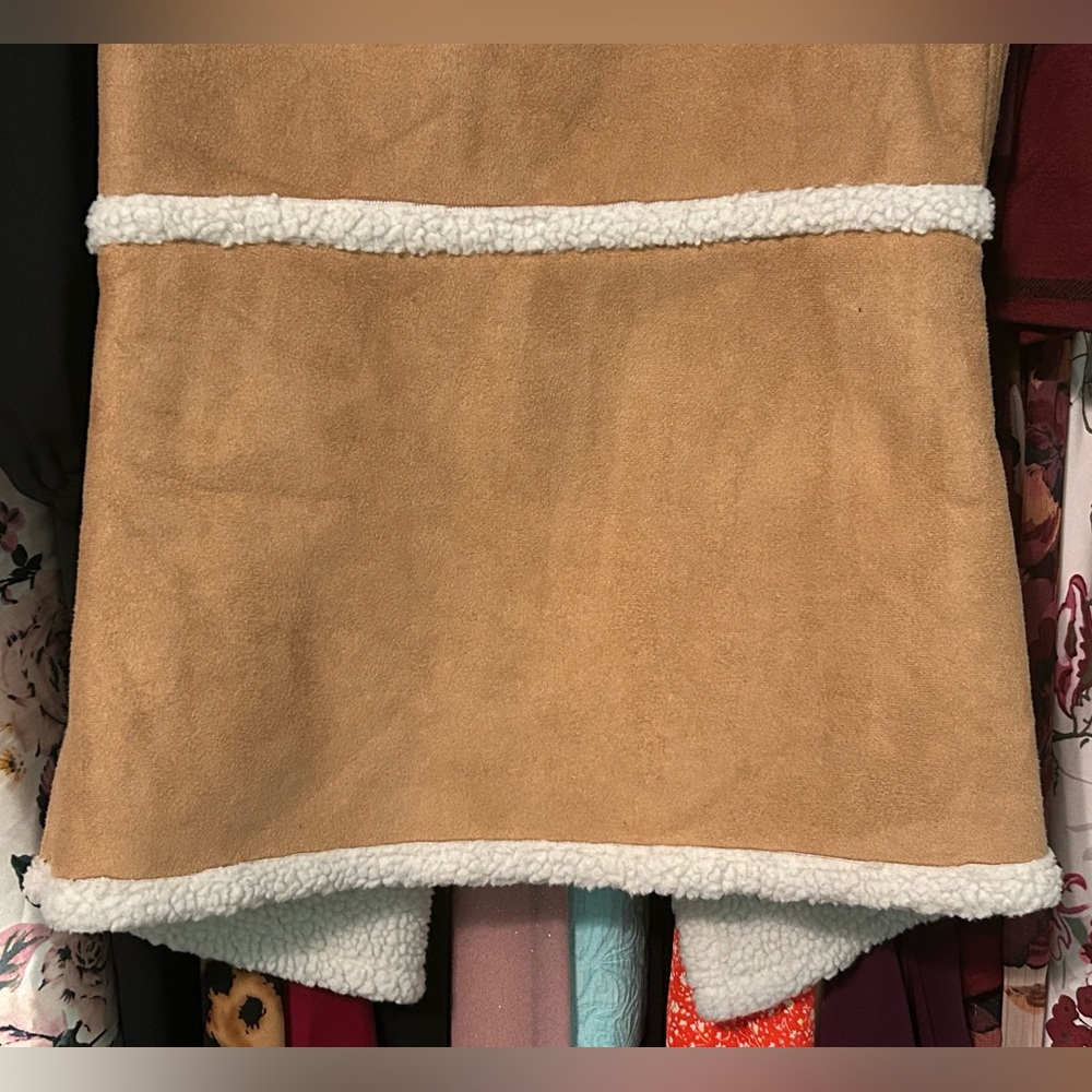 Maurices Tan & Cream Suede Fur Vest - Picture 9 of 9